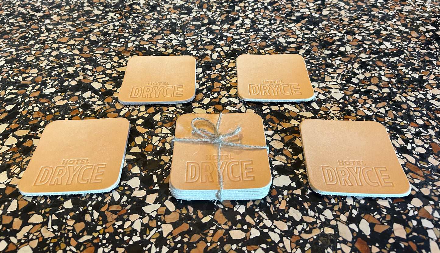 Hotel Dryce Leather Coasters